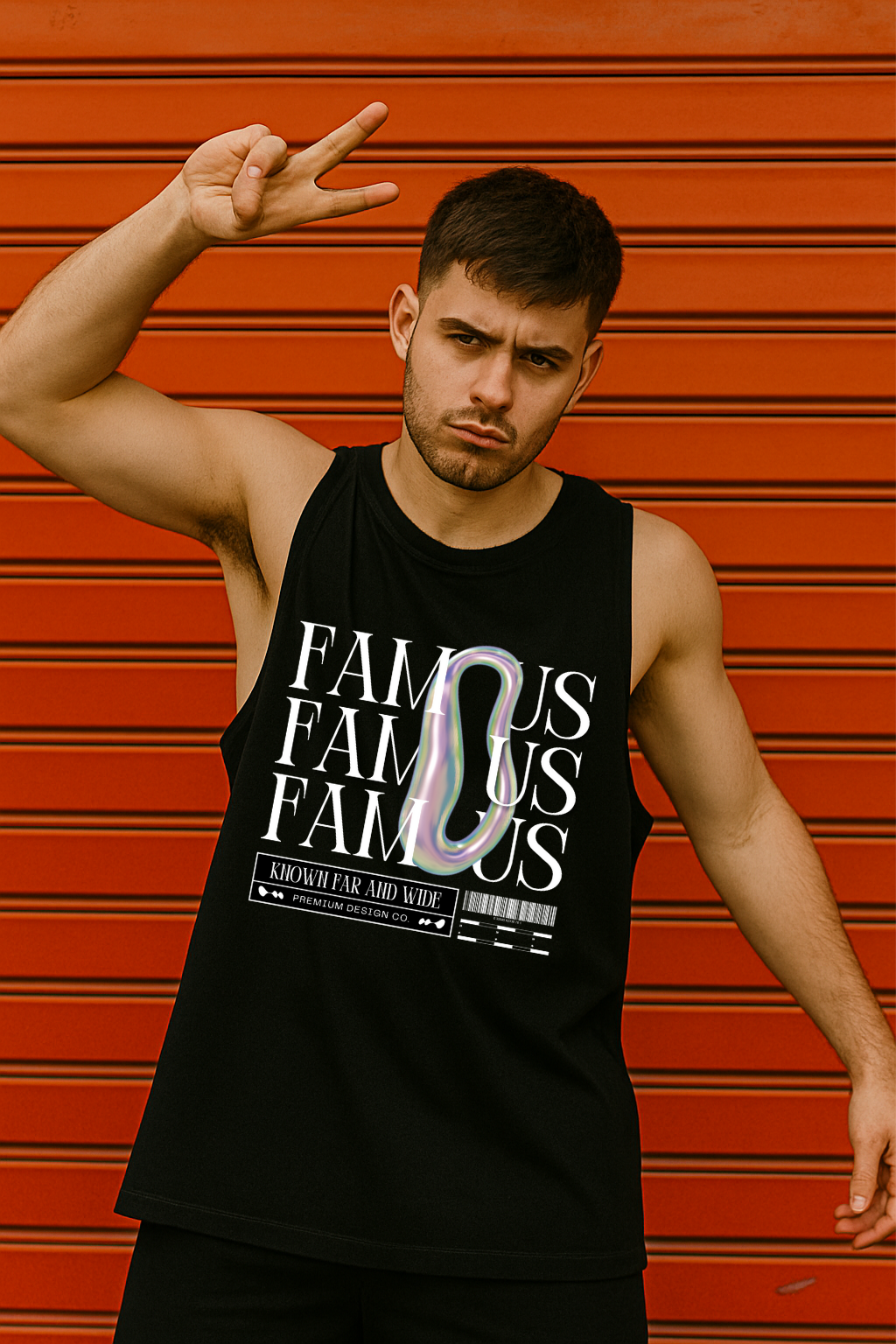 "FAMOUS" Styled Shadow Edition Tank Top